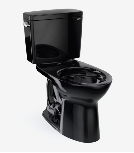 TOTO Drake Ebony Elongated Standard Height 2-piece Toilet 12-in Rough-In 1.6-GPF