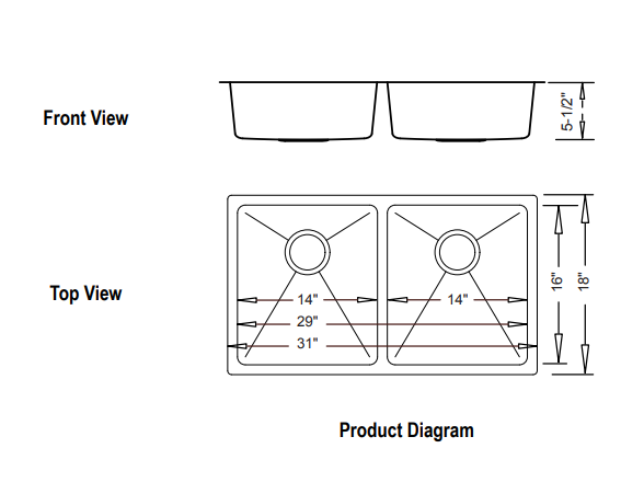 Undermount ADA Sink - ADA-MP5050