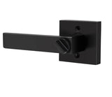 5 Pack - Rectangle Black Door Handles Heavy Duty Privacy Bedroom & Bathroom Door Lock Levers - DL01BK 5 pack