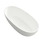 Wellfor - 65" Stone Resin Solid Surface Flat Bottom Freestanding Bathtub - FS303-1650