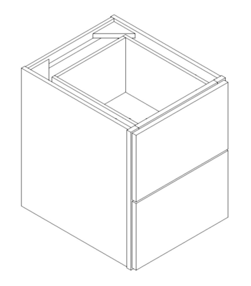 Liberty Shaker White - Vanity Drawer Base Cabinets - 12"W x 22.75"H x 21"D - LSW-VHDB12