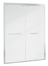 Wellfor 56–60 Inch Double Sliding Shower Door with Chrome Aluminum Alloy Frame and 5/16" Tempered Clear Glass -  P303460