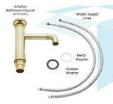 Avallon Single Hole, Single-Handle Wheel, Bathroom Faucet in Brushed Gold - SM-BF80BG