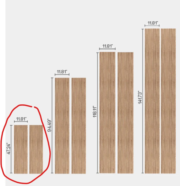 Flutto Flexible Tambour Wood Panels - Oak - Small - 47.24" x 23.62" - FluttoTambourOakSmall