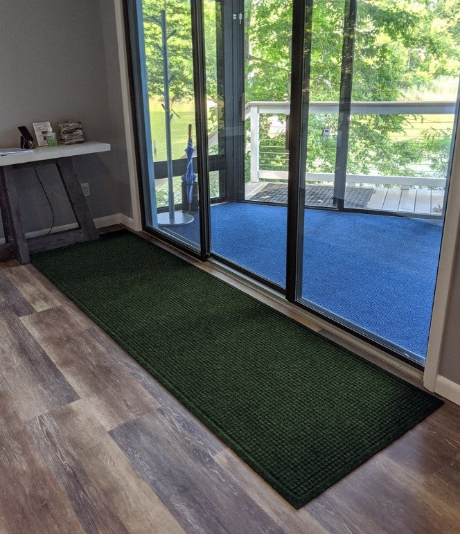 WaterGuard Classic Entrance Mat - 3' x 7' - Black - For Heavy Traffic - Gripper Backing For smooth Tile Surfaces