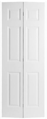 Bifold Closet Doors - Colonist - SM - 2068 (24"W x 80"H - Each Door) - Comes with sliding tracks per door kit. HC 6P Smooth 1 3/8 - Part #21923
