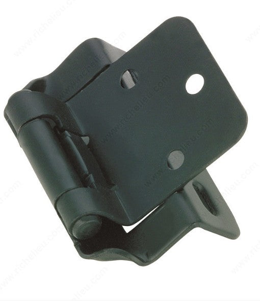 Self-Closing Hinge - Matte Black - Flat with a 5/8" overlay - 10 pack -  BP139900
