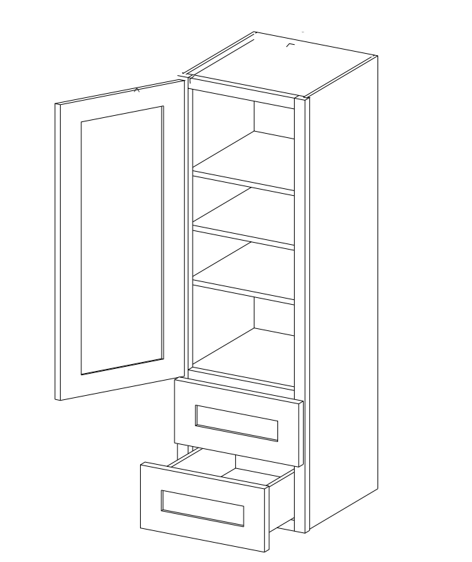 Wall Tower Cabinets - 60"H x 18"W x 12"D