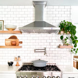 36" ZLINE CrownSound™Ducted Vent Wall Mount Range Hood in Stainless Steel with Built-in Bluetooth Speakers (KBCRN-BT-36)