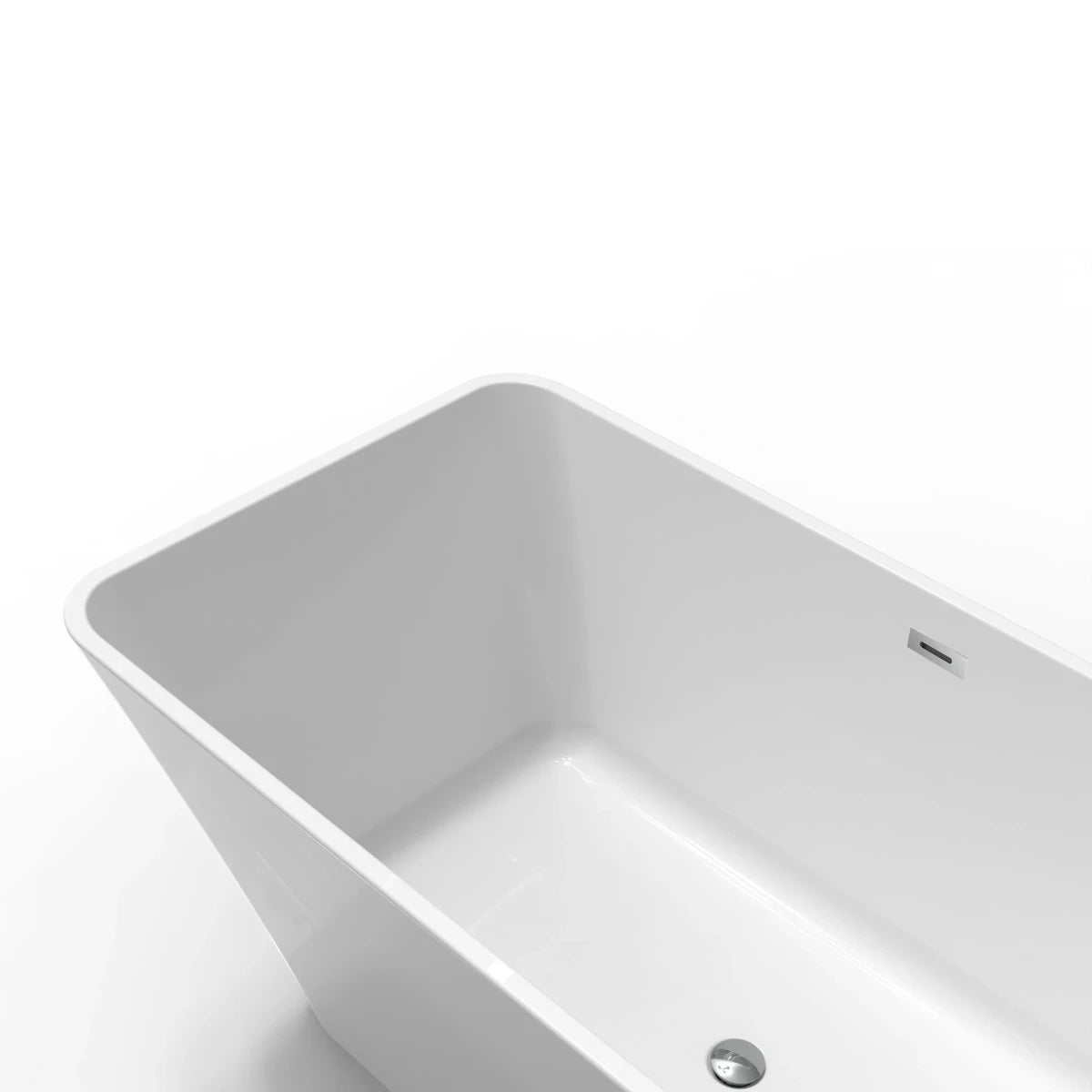 Liberty 67 in. Classic Series Acrylic Freestanding Soaking Bathtub in Glossy White with Chrome-Plated Drain Cover & Pop Up-Overflow Hole