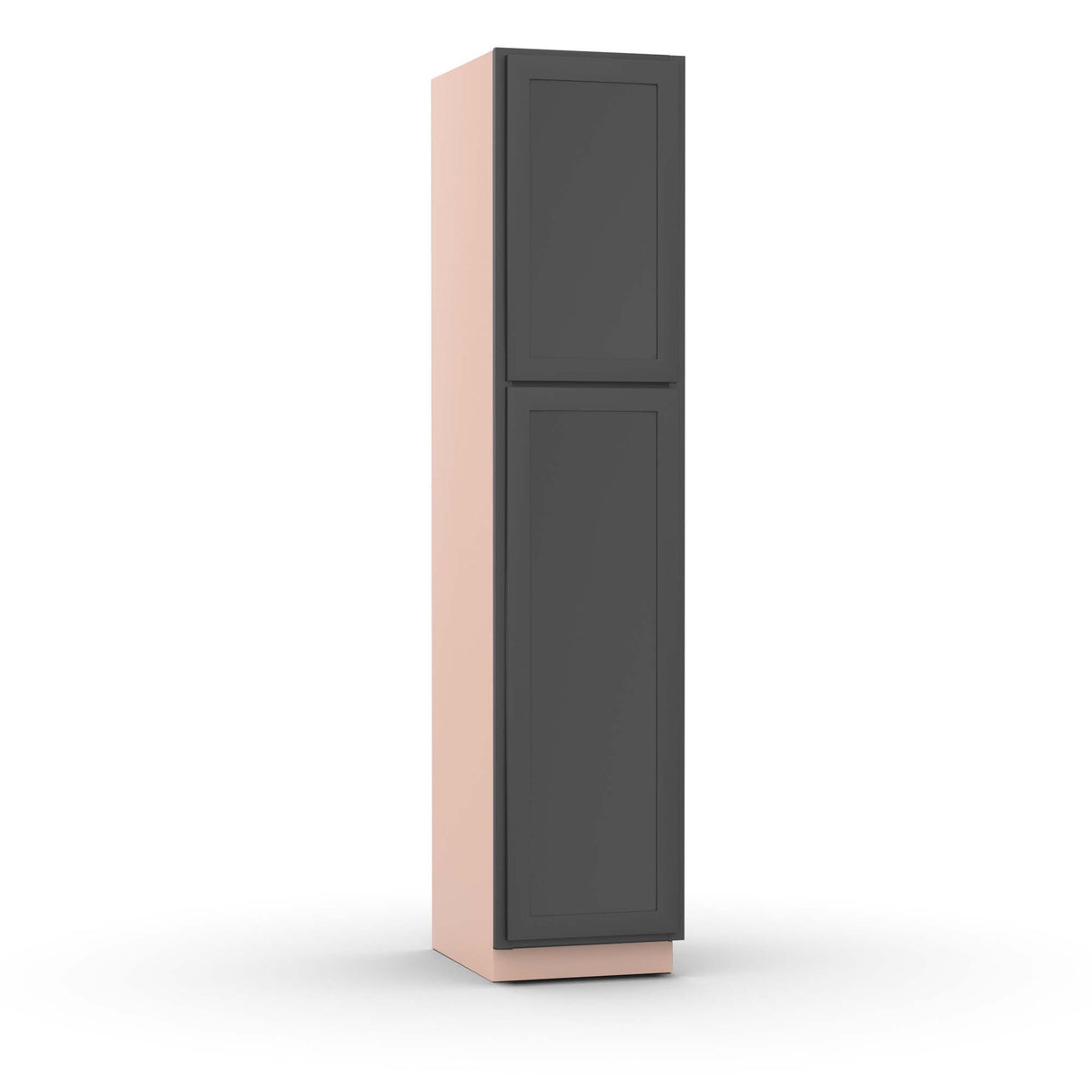 Liberty Shaker Grey - 18 Inch Single Door Pantry Tall Cabinet - 18" Width x 84" Height x 24" Depth