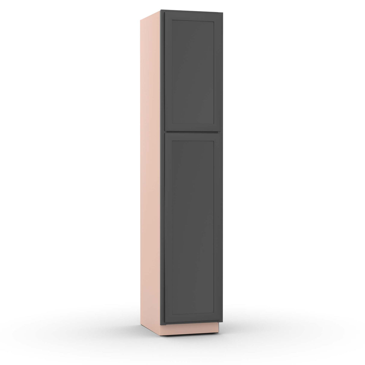 Liberty Shaker Grey - 18 Inch Single Door Pantry Tall Cabinet - 18" Width x 90" Height x 24" Depth