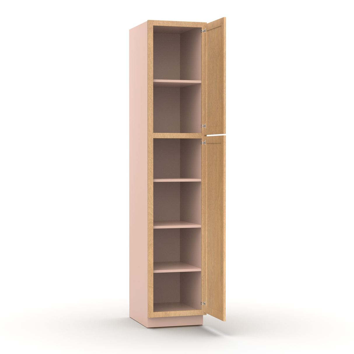 Liberty Shaker Karamel - 18 Inch Single Door Pantry Tall Cabinet - 18" Width x 90" Height x 24" Depth