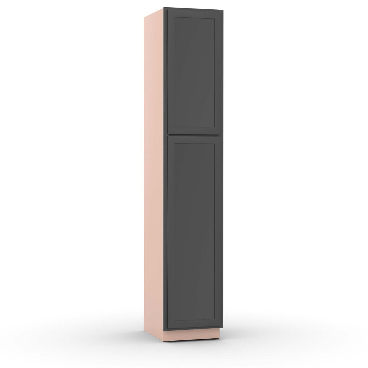 Liberty Shaker Grey - 18 Inch Single Door Pantry Tall Cabinet - 18" Width x 96" Height x 24" Depth