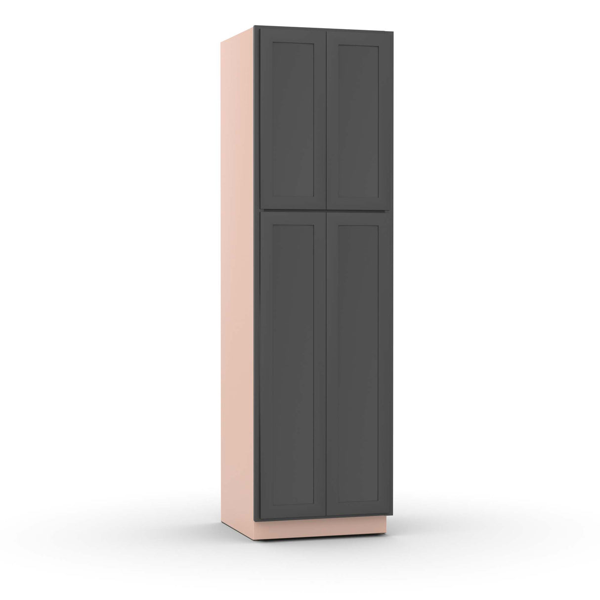Liberty Shaker Grey - 24 Inch Double Door Pantry Tall Cabinet - 24" Width x 84" Height x 24" Depth