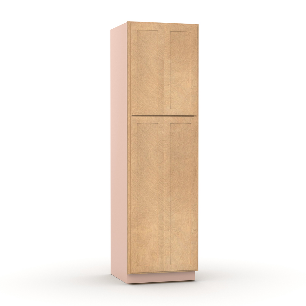 Liberty Shaker Karamel - 24 Inch Double Door Pantry Tall Cabinet - 24