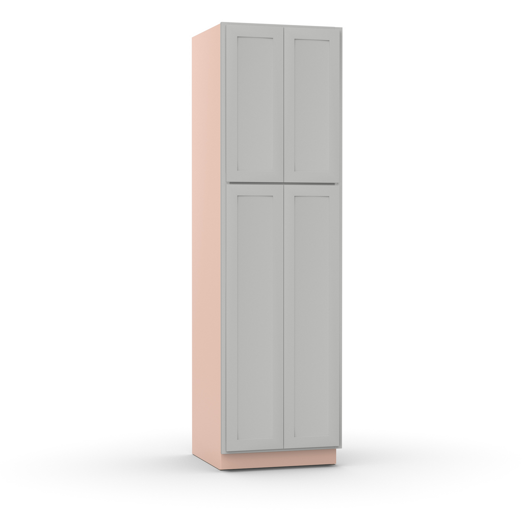 Liberty Shaker Ashen - 24 Inch Double Door Pantry Tall Cabinet - 24