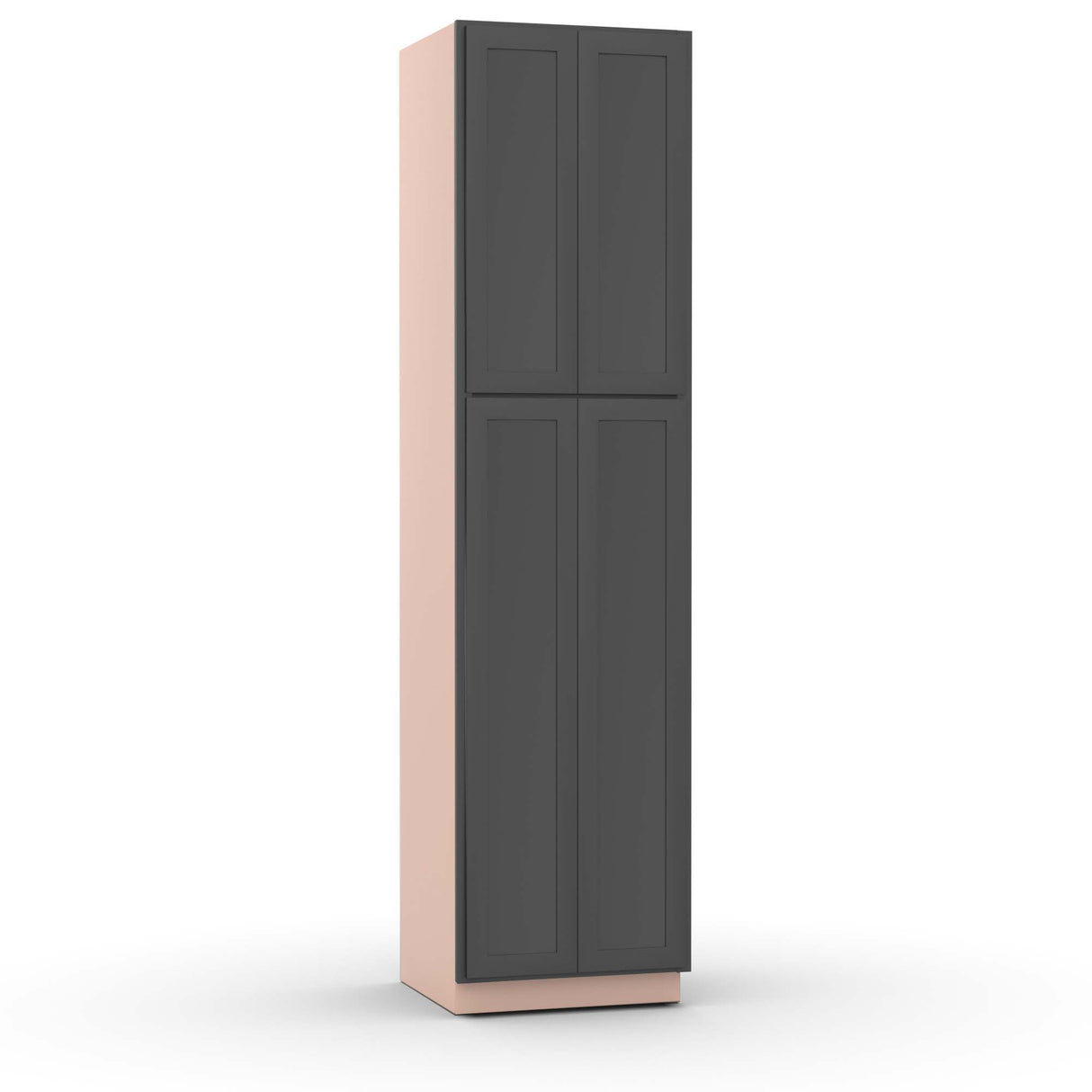 Liberty Shaker Grey - 24 Inch Double Door Pantry Tall Cabinet - 24" Width x 96" Height x 24" Depth