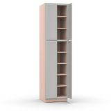 Liberty Shaker Ashen - 24 Inch Double Door Pantry Tall Cabinet - 24" Width x 96" Height x 24" Depth