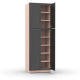 Liberty Shaker Grey - 30 Inch Double Door Pantry Tall Cabinet - 30" Width x 90" Height x 24" Depth