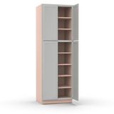 Liberty Shaker Ashen - 30 Inch Double Door Pantry Tall Cabinet - 30" Width x 90" Height x 24" Depth