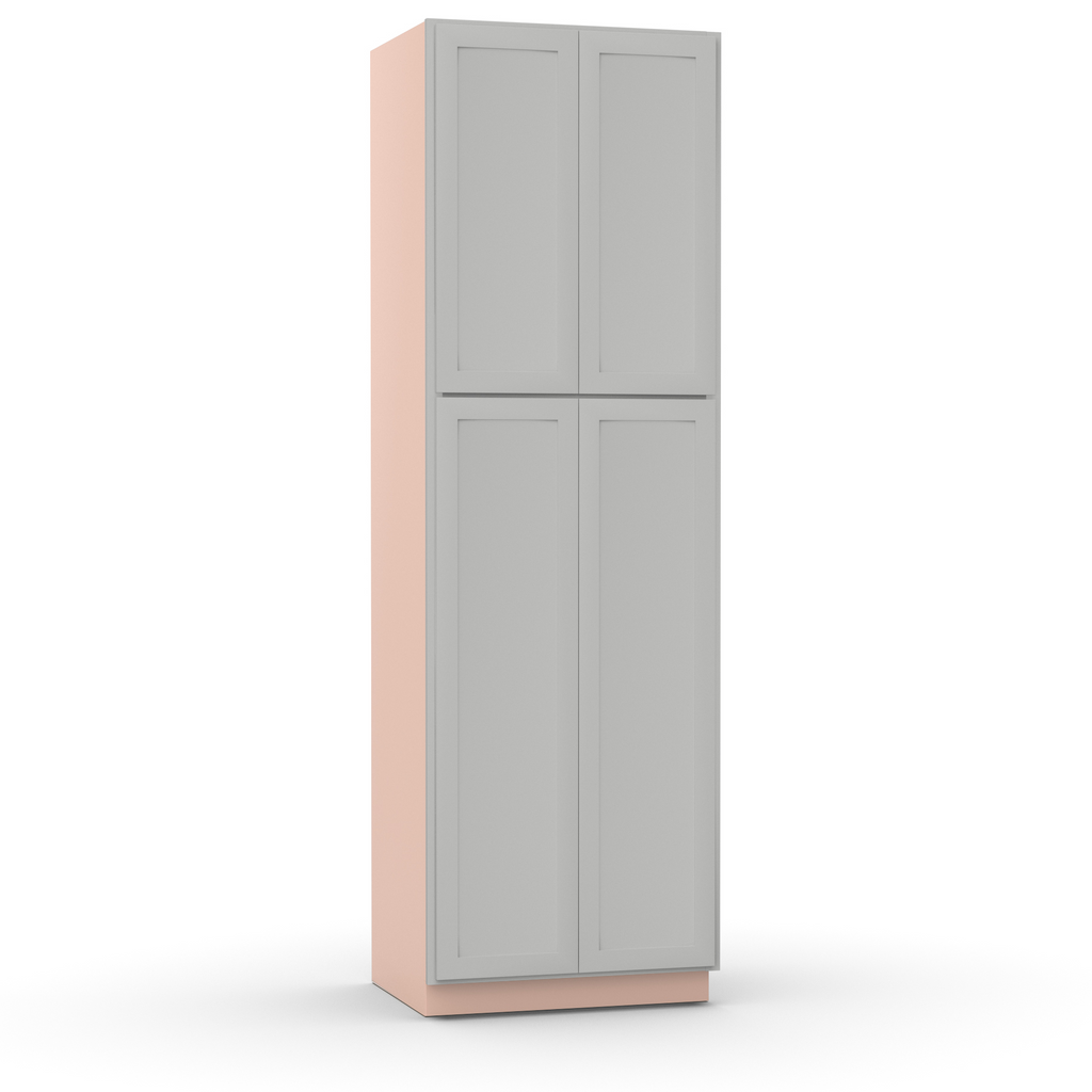 Liberty Shaker Ashen - 30 Inch Double Door Pantry Tall Cabinet - 30