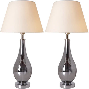 Lola Chrome Droplet Glass Table Lamp 28