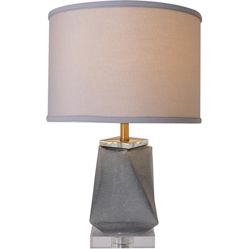 Kala Little Twist Frosted Glass Table Lamp 24" - Smoke Gray