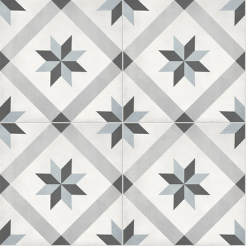 8 X 8 In Compass Form Tide Matte Pressed Glazed Porcelain Tile