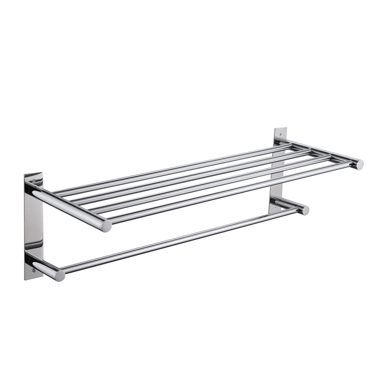 Ivanees Stainless Steel Towel Rack in Chrome Finish – Wall Mounted Bathroom Towel Holder