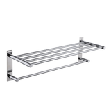 Ivanees Stainless Steel Towel Rack in Chrome Finish – Wall Mounted Bathroom Towel Holder