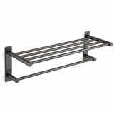 Ivanees Stainless Steel Towel Rack in Gun Metal Finish – Wall Mounted Bathroom Towel Holder