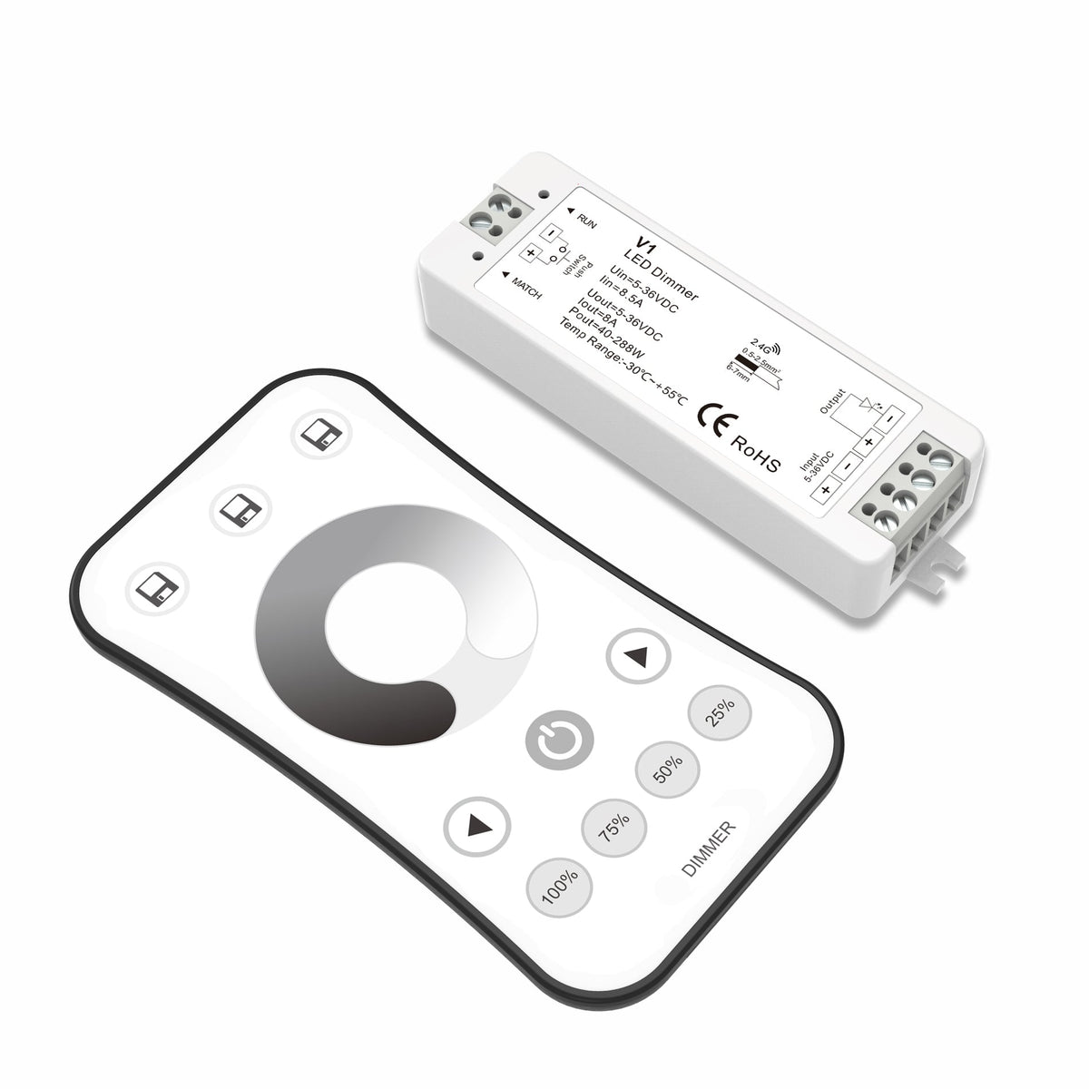 Single Color Wireless Dimming Remote Control Set - BUILDMYPLACE
