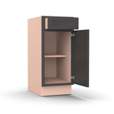 Liberty Shaker Grey - 15 Inch Vanity Base Cabinet - 15" Width x 34.5" Height x 21" Depth