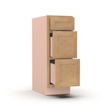 Liberty Shaker Karamel - 12 Inch Vanity Drawer Base Cabinet - 12" Width x 34.5" Height x 21" Depth