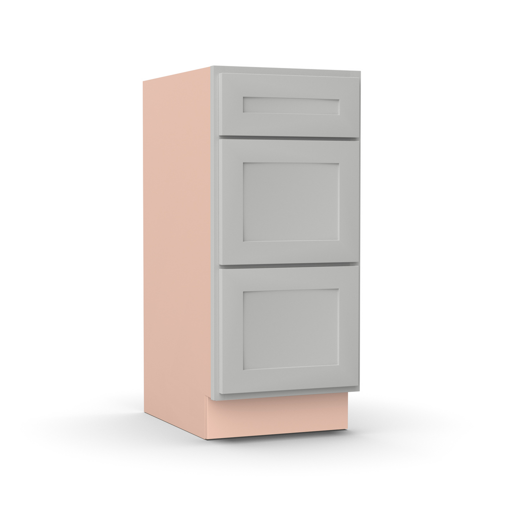 Liberty Shaker Ashen - 15 Inch Vanity Drawer Base Cabinet - 15