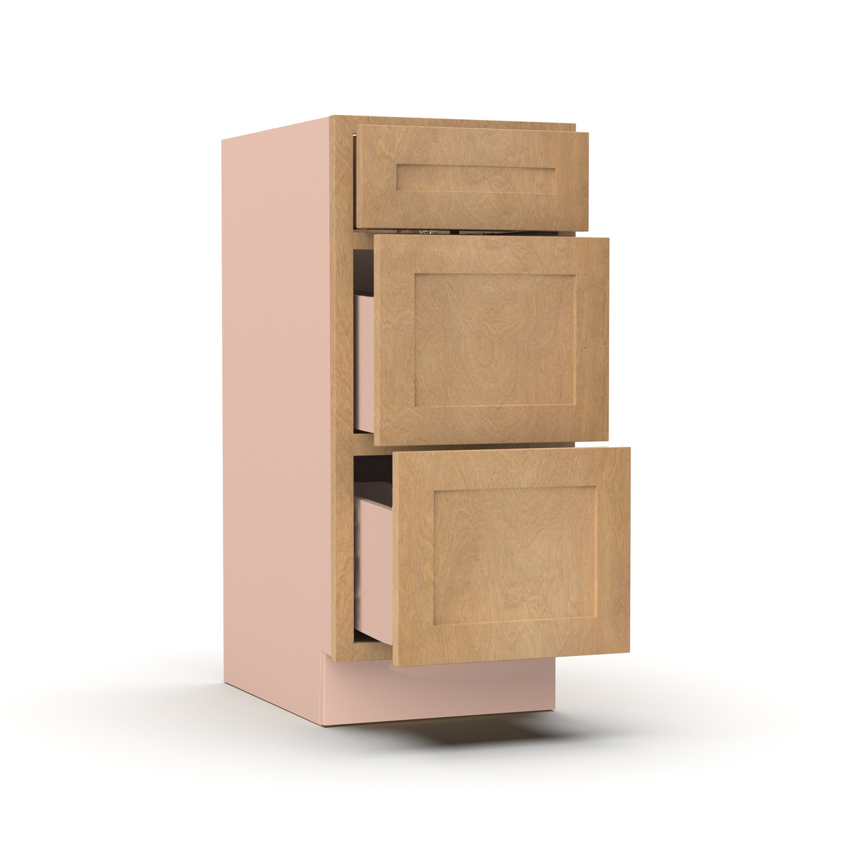 Liberty Shaker Karamel - 15 Inch Vanity Drawer Base Cabinet - 15" Width x 34.5" Height x 21" Depth