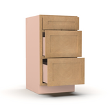 Liberty Shaker Karamel - 18 Inch Vanity Drawer Base Cabinet - 18" Width x 34.5" Height x 21" Depth