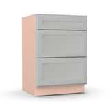 Liberty Shaker Ashen - 24 Inch Vanity Drawer Base Cabinet - 24" Width x 34.5" Height x 21" Depth