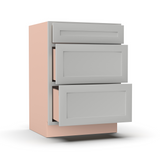 Liberty Shaker Ashen - 24 Inch Vanity Drawer Base Cabinet - 24" Width x 34.5" Height x 21" Depth