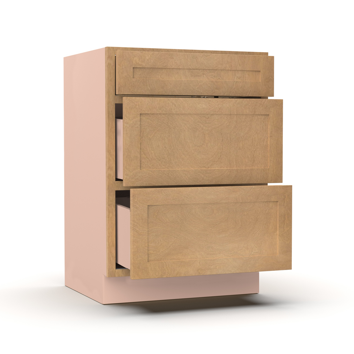 Liberty Shaker Karamel - 24 Inch Vanity Drawer Base Cabinet - 24" Width x 34.5" Height x 21" Depth