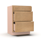 Liberty Shaker Karamel - 24 Inch Vanity Drawer Base Cabinet - 24" Width x 34.5" Height x 21" Depth