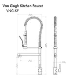 ZLINE Van Gogh Kitchen Faucet in Brushed Nickel (VNG-KF-BN)