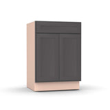 Liberty Shaker Grey - 24 Inch Vanity Sink Base Cabinet - 24" Width x 34.5" Height x 21" Depth