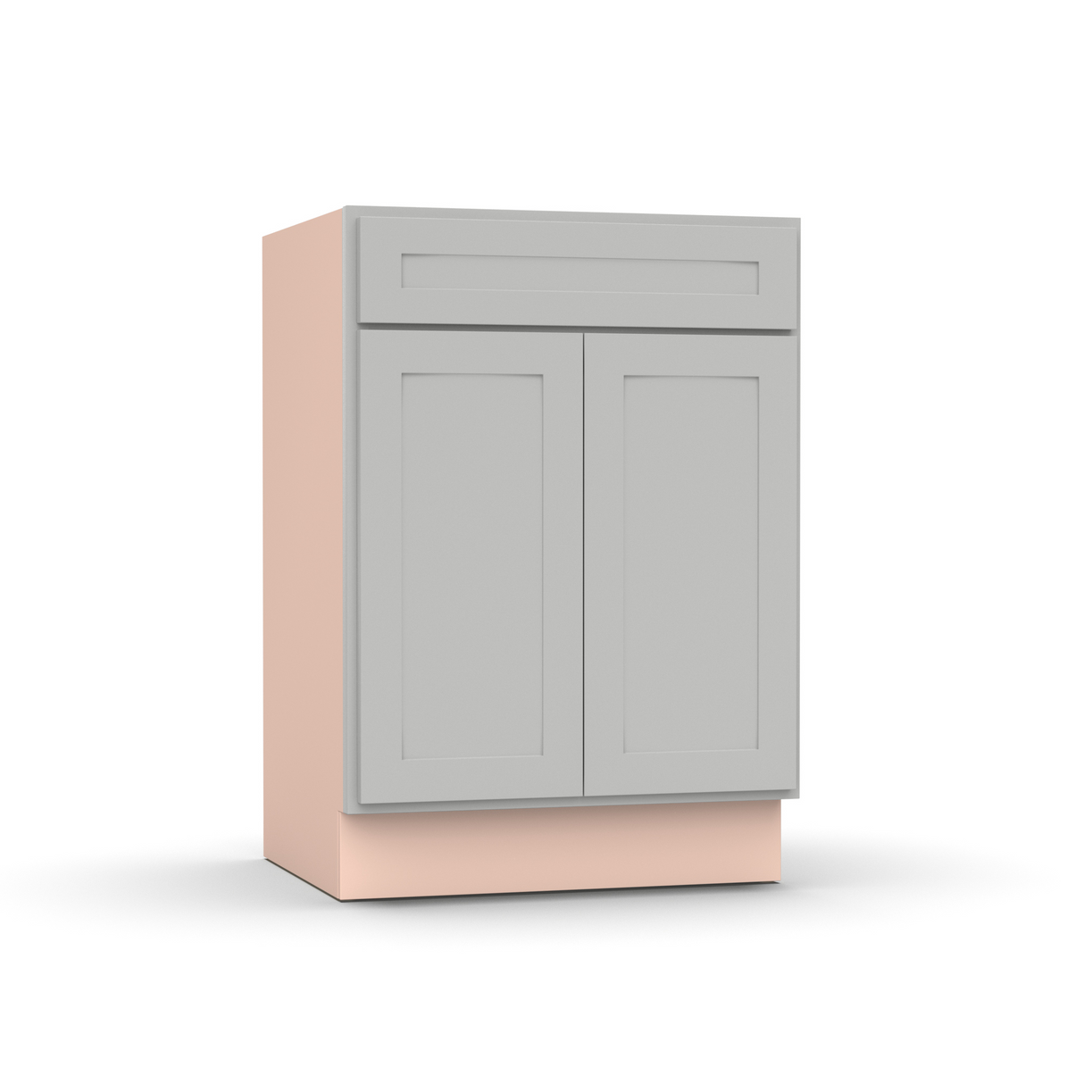 Liberty Shaker Ashen - 24 Inch Vanity Sink Base Cabinet - 24" Width x 34.5" Height x 21" Depth