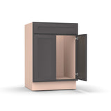 Liberty Shaker Grey - 24 Inch Vanity Sink Base Cabinet - 24" Width x 34.5" Height x 21" Depth