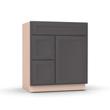 Liberty Shaker Grey - 30 Inch Vanity Sink Drawer Base Cabinet - 30" Width x 34.5" Height x 21" Depth
