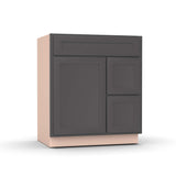 Liberty Shaker Grey - 30 Inch Vanity Sink Drawer Base Cabinet - 30" Width x 34.5" Height x 21" Depth