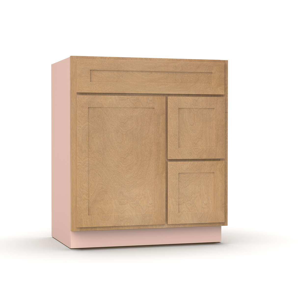Liberty Shaker Karamel - 30 Inch Vanity Sink Drawer Base Cabinet - 30" Width x 34.5" Height x 21" Depth