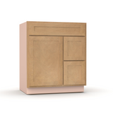Liberty Shaker Karamel - 30 Inch Vanity Sink Drawer Base Cabinet - 30" Width x 34.5" Height x 21" Depth